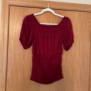 Rue 21 dark red dress shirt.